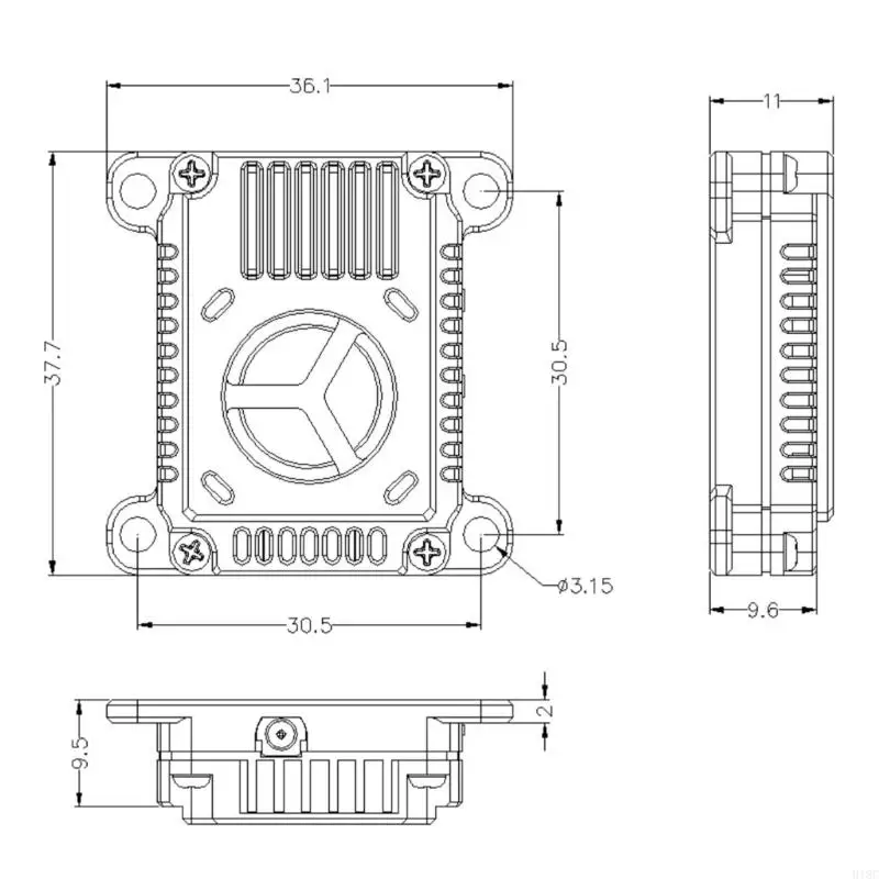 918C 3W جهاز إرسال الفيديو 5.8 جيجا هرتز 3 وات نقل الصور 48CH 25 1000 ميجاوات لطائرات السباق بدون طيار FPV