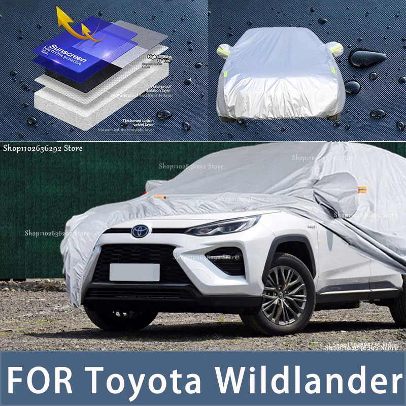 For Toyota Wildlander Outdoor Protection Full Car Covers Snow Cover Sunshade Waterproof Dustproof Exterior Car accessories