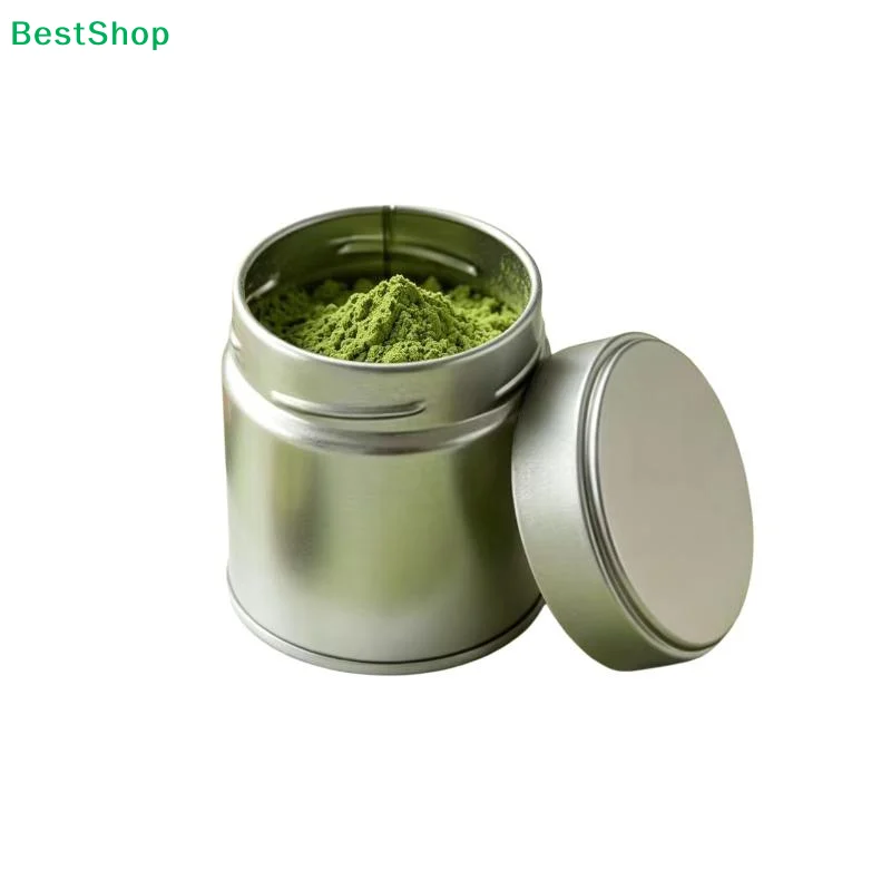 〔R〕Portable Mini Matcha Powder Can Thick Tinplate Tea Sealed Jar Spice Storage Box Container Box Kitchen Gadgets Household - view 6