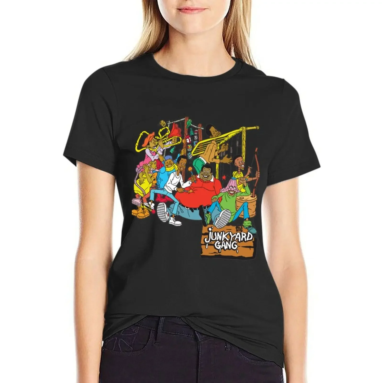 Fat Albert Fat Albert The Junkyard Gang T-shirt female anime clothes Short sleeve tee white t-shirts for Women