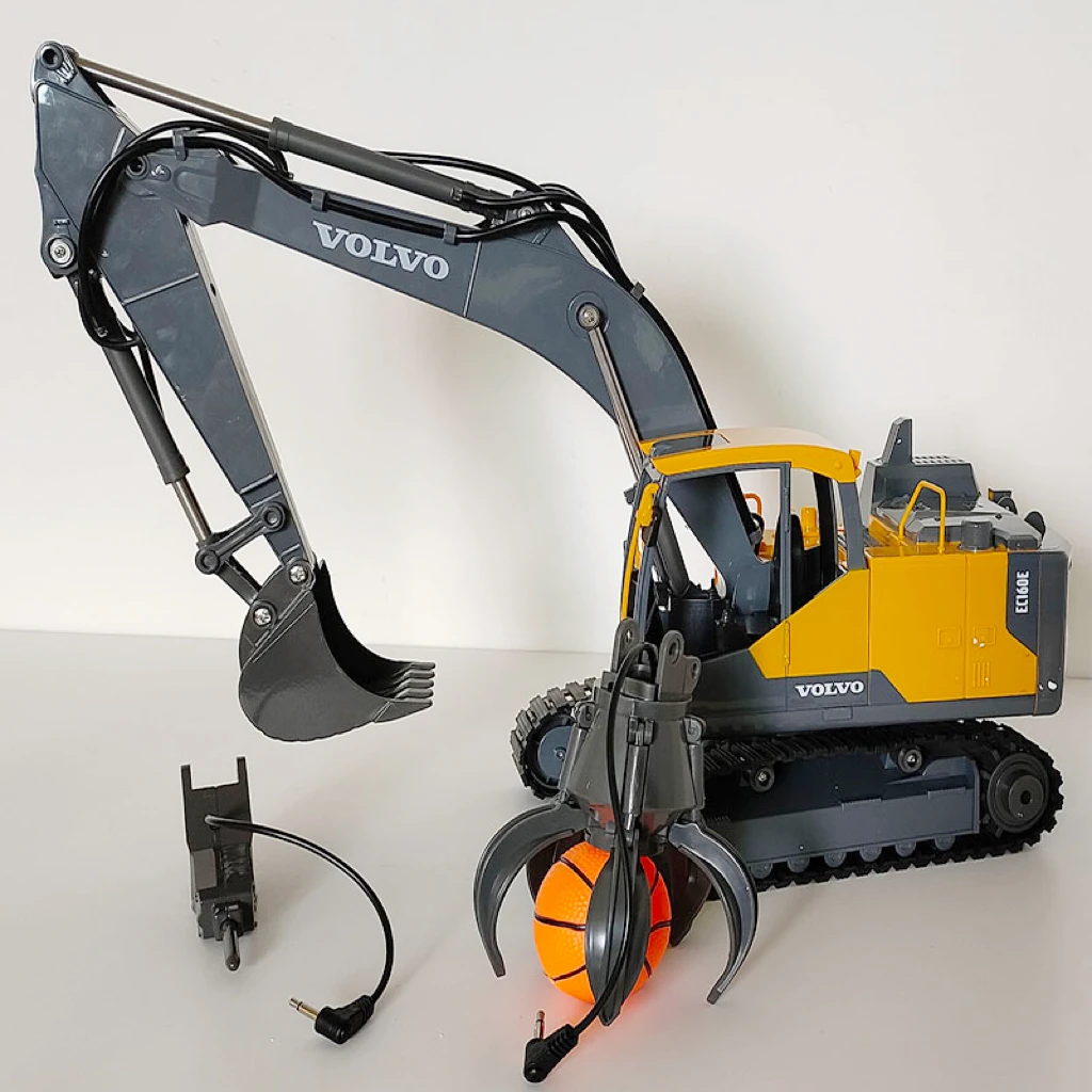 Double E EC160E RC Excavator Car Model E598 three-in-one Dual Control App and Remote Controlled Truck Crawler Gigger Toys Boys