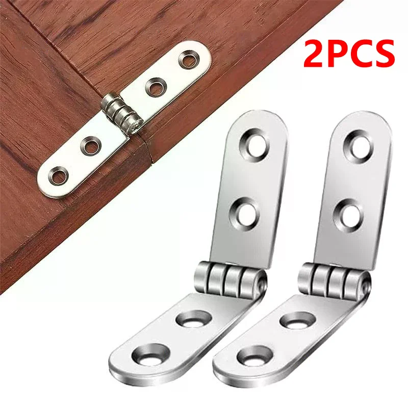 2pcs 180 Degree Foldable Hinge Flap Screw-On Hinges For Sewing Machine Cabinet Door Hinge Furniture Hardware Accessories