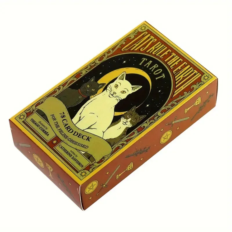 Cats Rule The Earth Tarot Deck, Fortune Telling Tarot Card Games For Fun, Family Party Entertainment Game Cards image 5