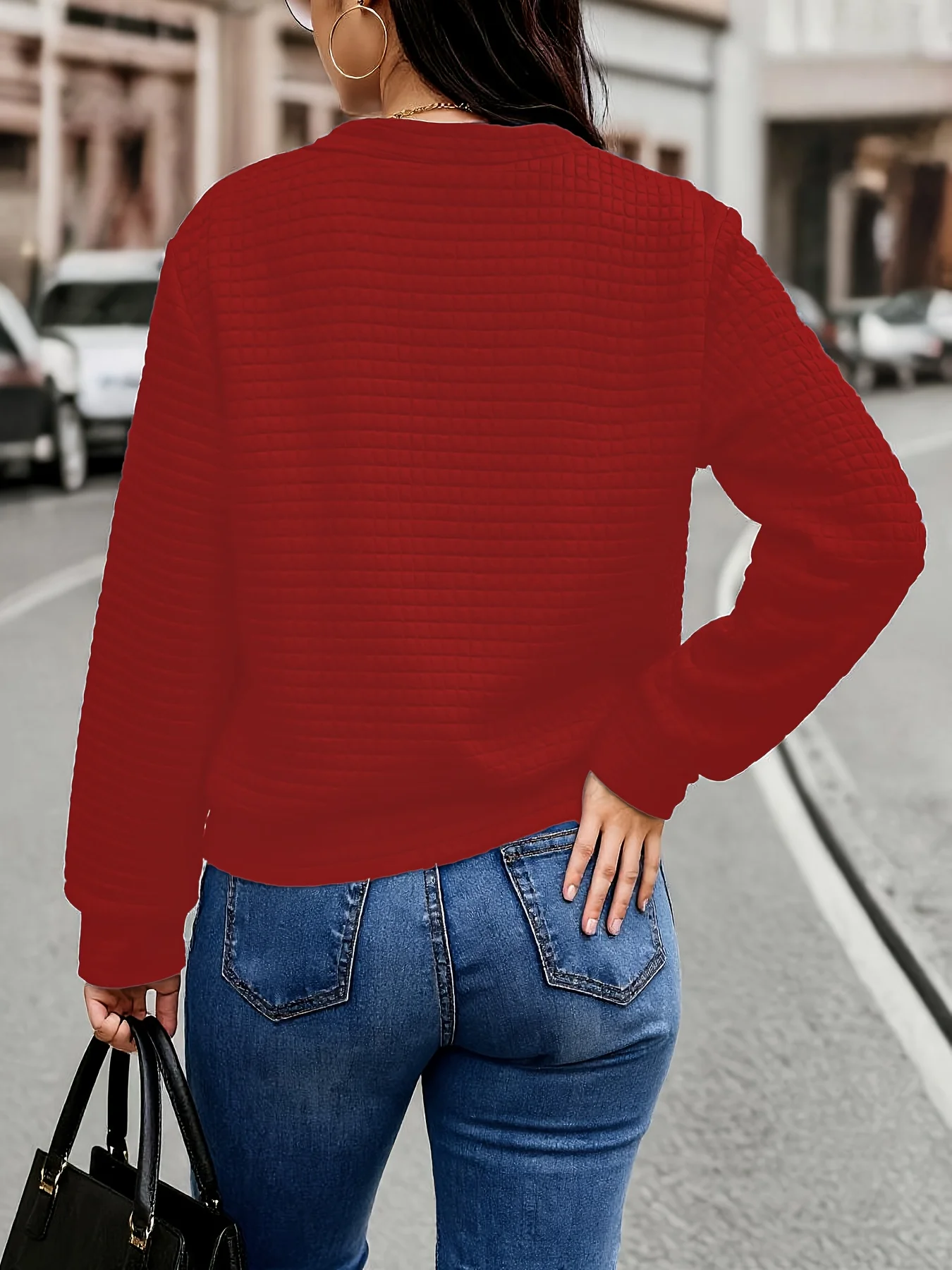 Damen-Steppjacke in Übergröße mit Reißverschluss, stilvolle Freizeitjacke für ganzjährigen Komfort – Detail 5