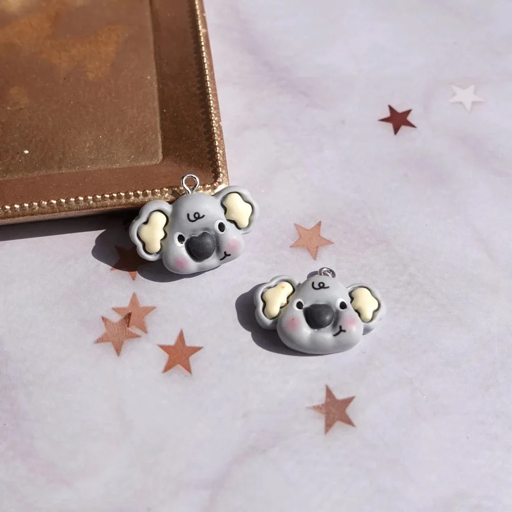 10 Pack Bulk Wholesale Lovely Koala Flatback Charms Decor Pendants DIY Accessories for Bracelets Earrings Jewelry Findings view 2