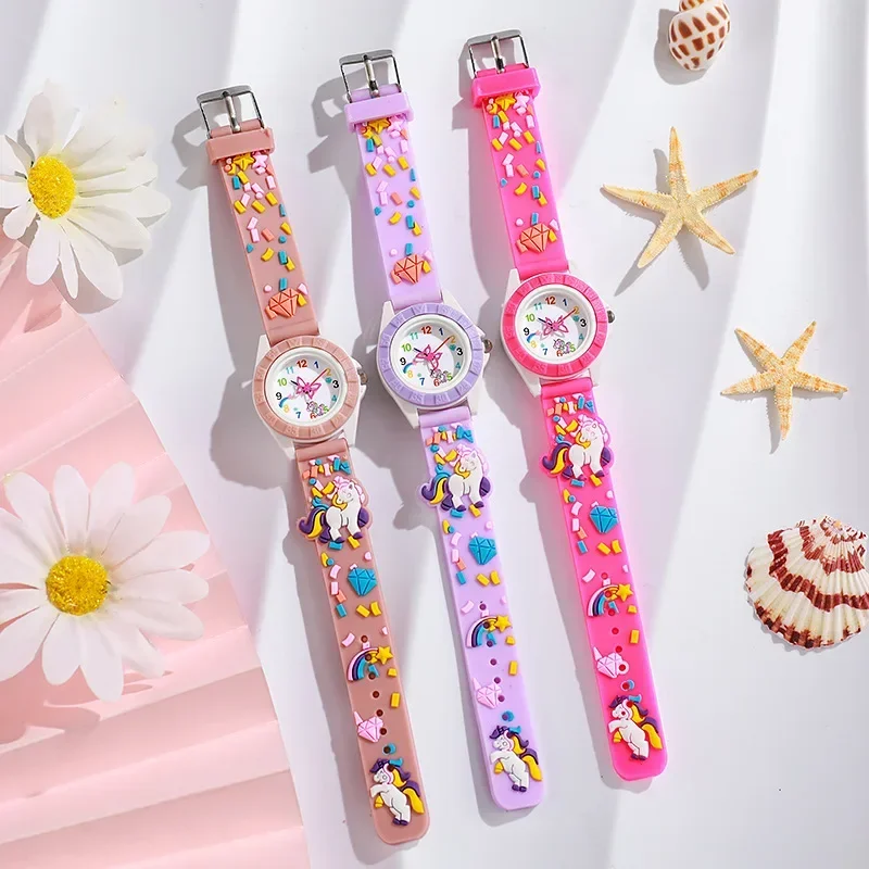 Fashion Children Watches Silicone Quartz Wristwatch Birthday Gift Kid Girl Boy Study Time Girl Watch Reloj  Kids Watches Boys