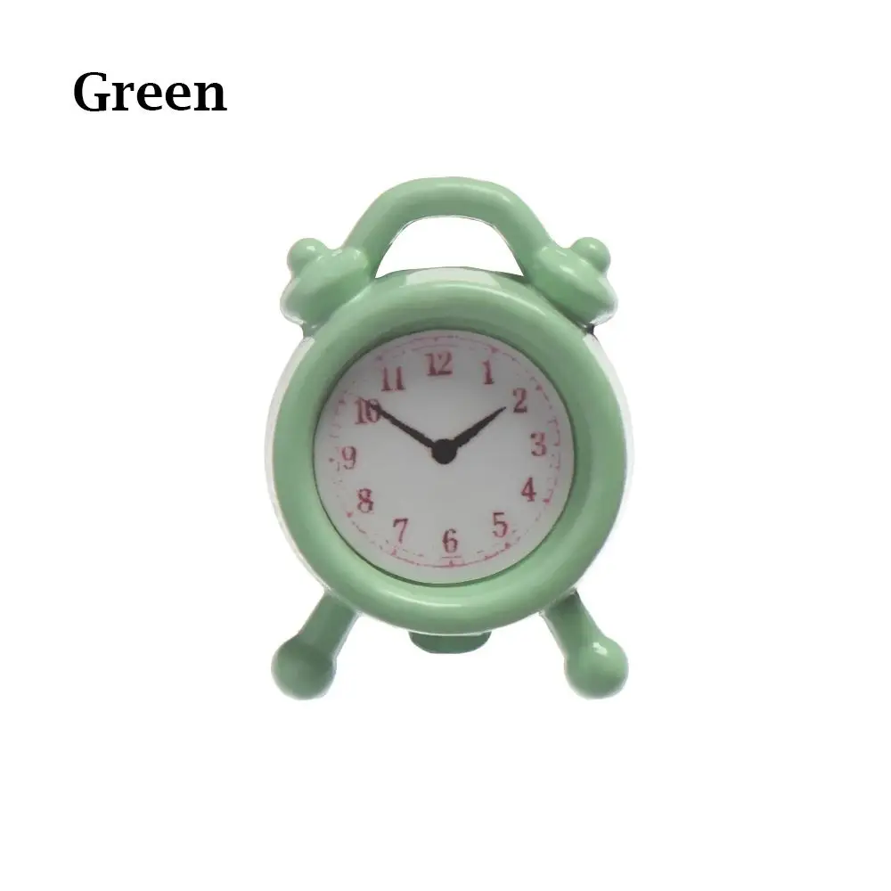 10 Colors Kitchen Living Room 1:12 Scale Mini Home Decoration Alarm Clock  Clocks Dollhouse Miniature