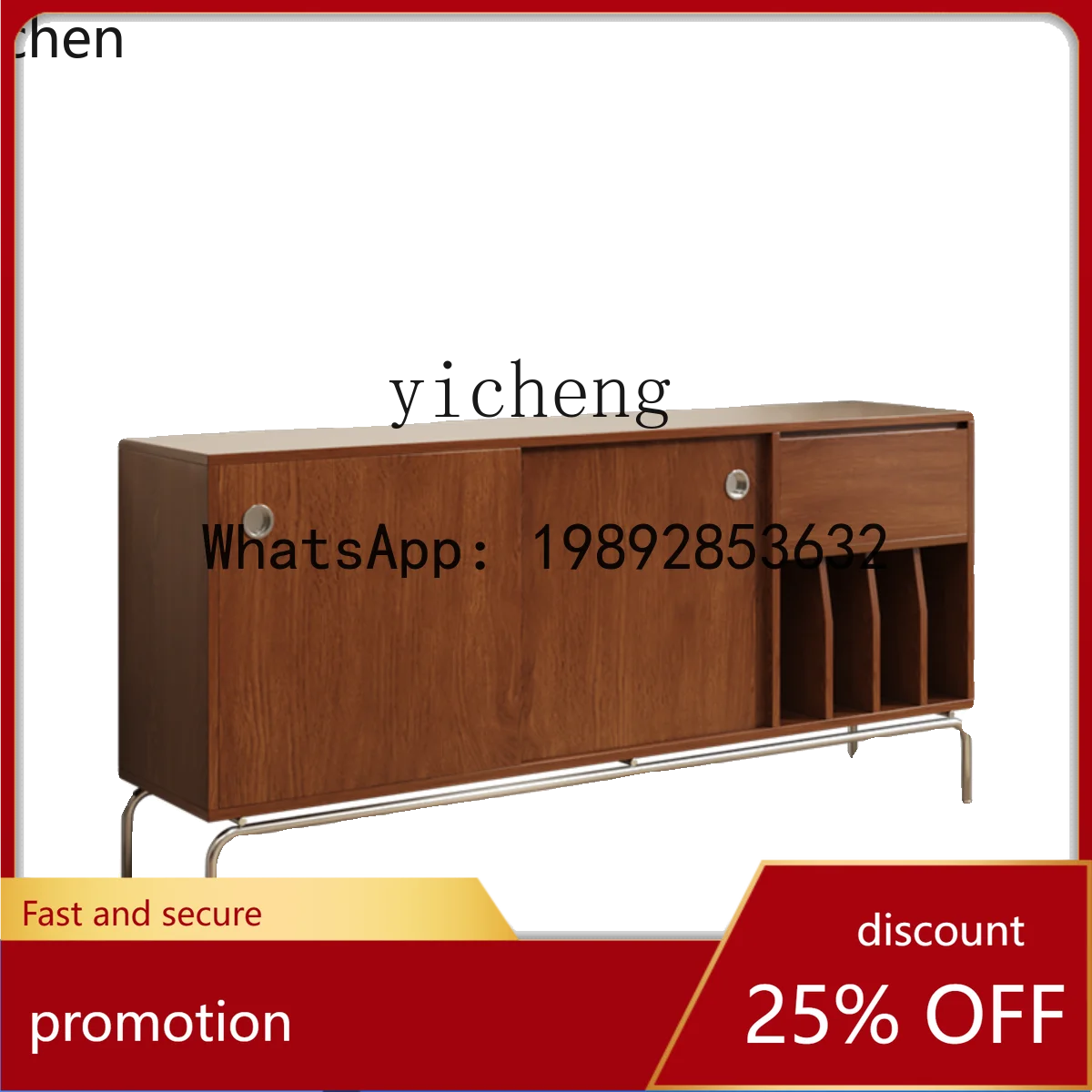 

HT side cabinet solid wood medieval locker tea cabinet living room entrance small magazine cabinet