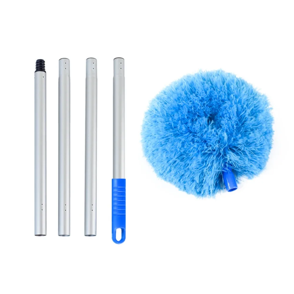 

Long Handled Extendable Feather Duster Aluminum Alloy Splicing Rings Shape Ceiling Fan Duster Adjustable Microfiber