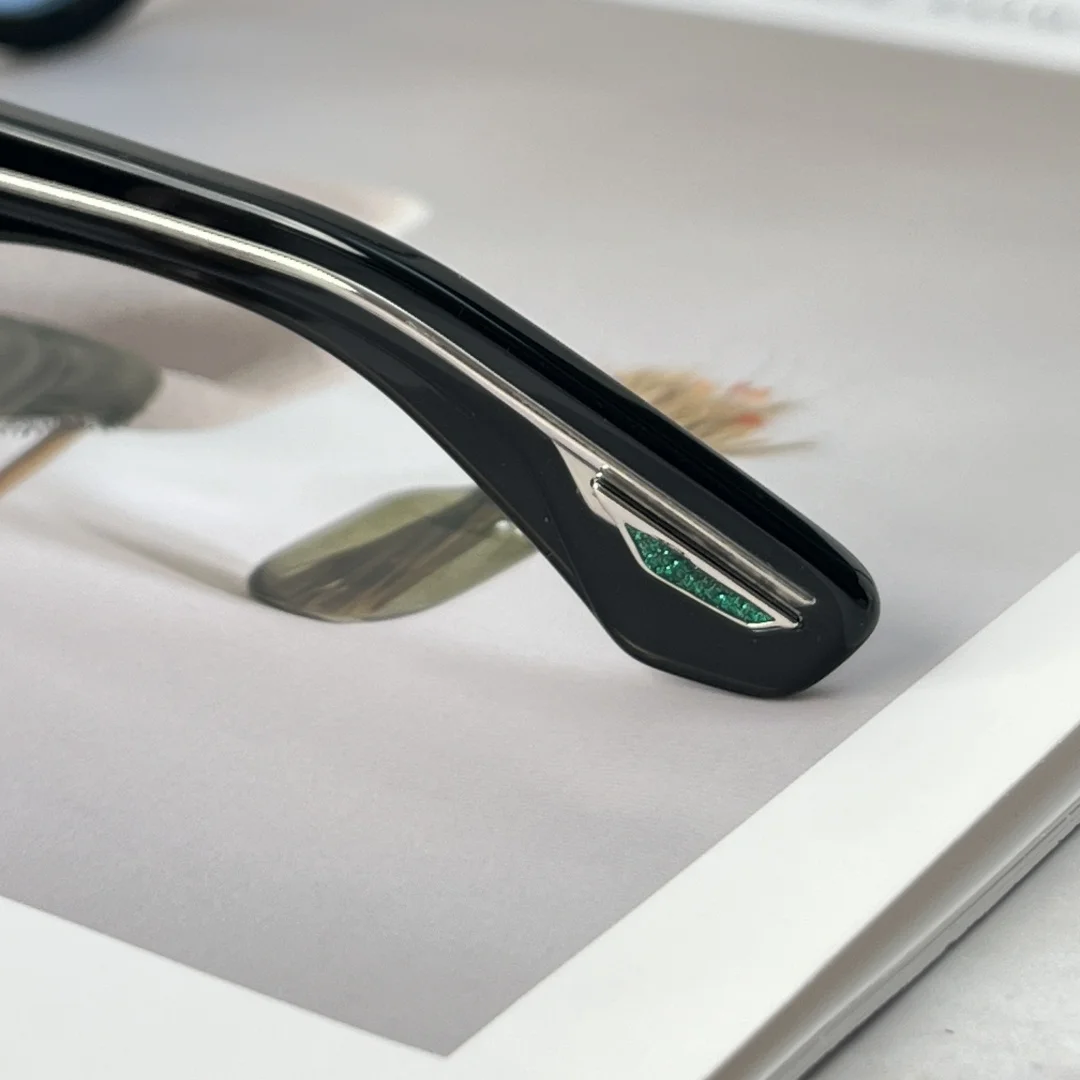 JMM Handmade Thick Oval Acetate Sunglasses UV400 Vintage Punk High Street Classic Eyewear for Men with Case