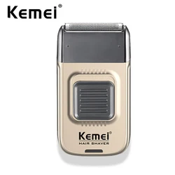 Kemei Mobile Electric Foil Head Shaver Mini Rechargeable Cordless Travel Razor Portable One Blade Wet Dry Men Shaving Machine