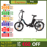 KAISDA K7 Folding Electric Bicycle 350W 36V13AH Removable Lithium Battery Adult Electric Bike 20-inch Tire City Commuter E-bike