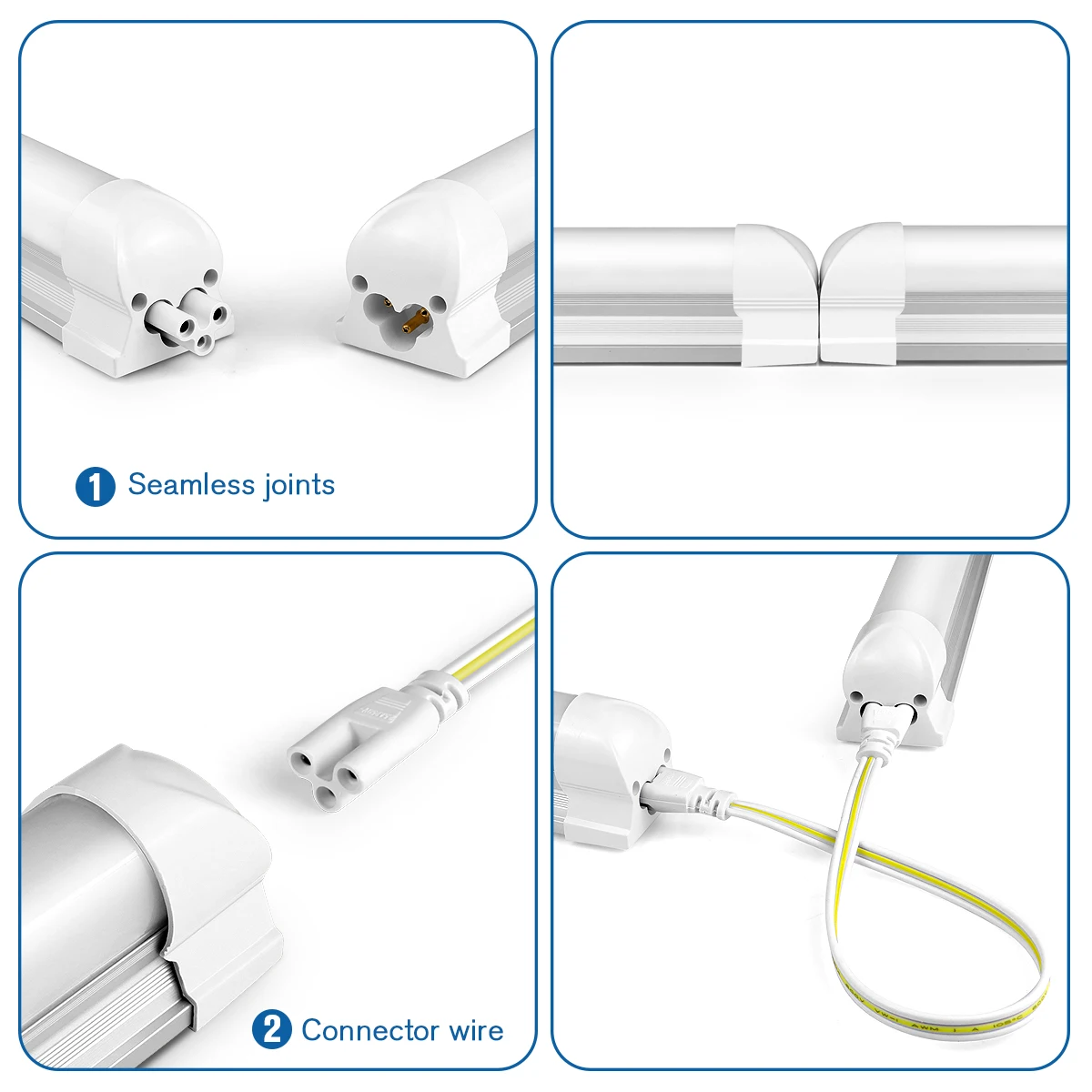 50CM High Bright T8 LED Tube Light Portable Aluminum Shell Bar Lamp AC85V-265V Integrated Lighting For Cabinet Garage Warehouse