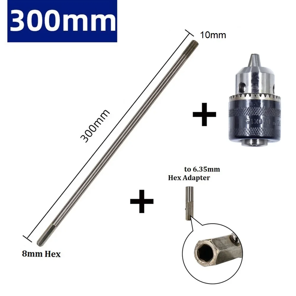 M10Chuck Deep Hole Drilling Extension Connect Rod Hex Extention Holder 300600mm Reliable and Versatile Solution