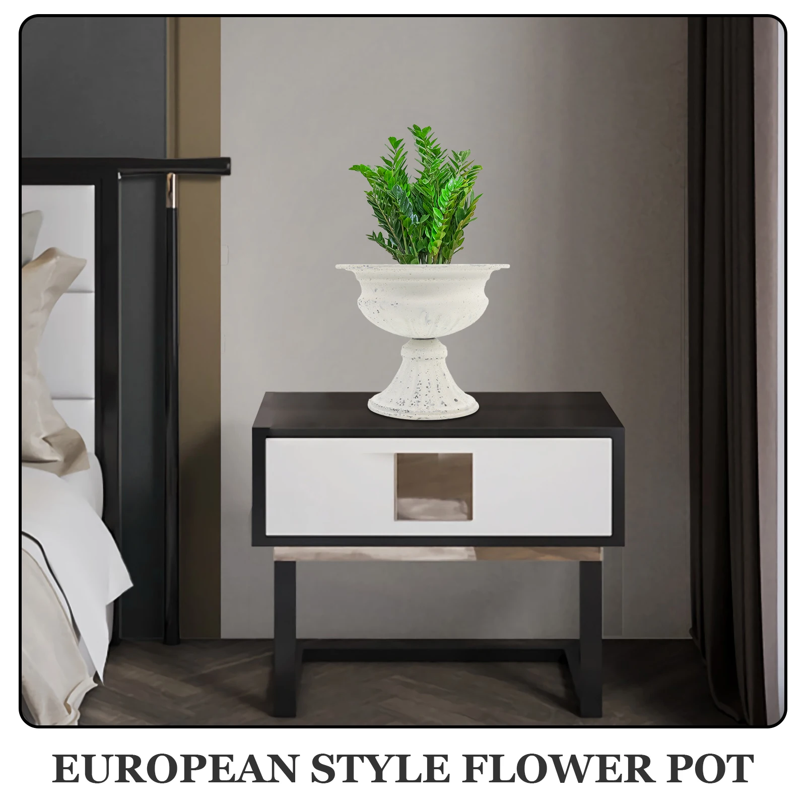 

Simulated Flower Pot Decorative Roman Column Vintage Pots White Color European Style Home Garden Balcony Plant Holder Wedding