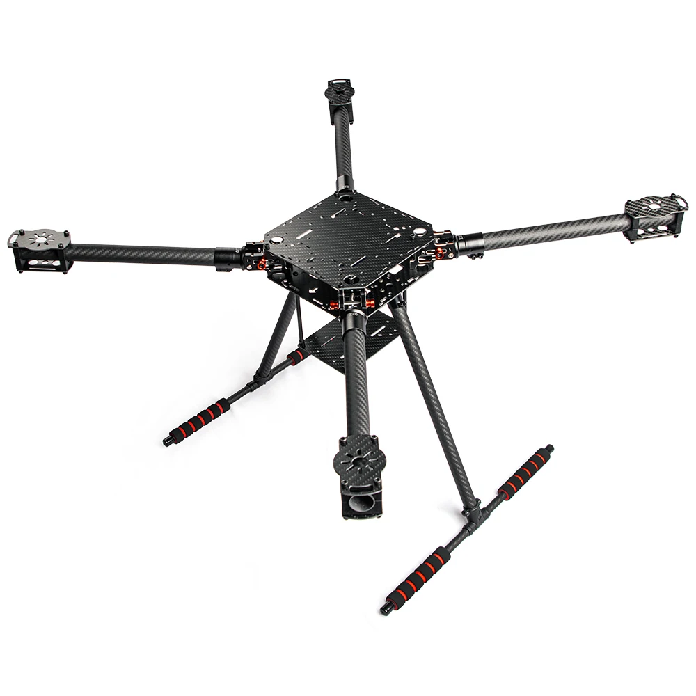 Bras pliables universels de cadre de drone de fibre de carbone avec train d'atterrissage, compatibles avec les hélices de 13 à 17 pouces