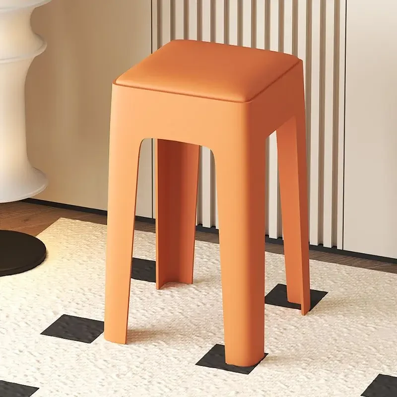 2/pcs Multicolor Plastic Stackable Stool, Modern Minimalist Stool for Kitchen, Dining Room & Living Room