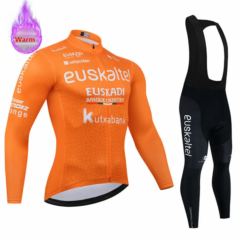 EUSKADI-Conjunto de ropa térmica de Ciclismo para Hombre, Maillot de invierno cálido para bicicleta de montaña