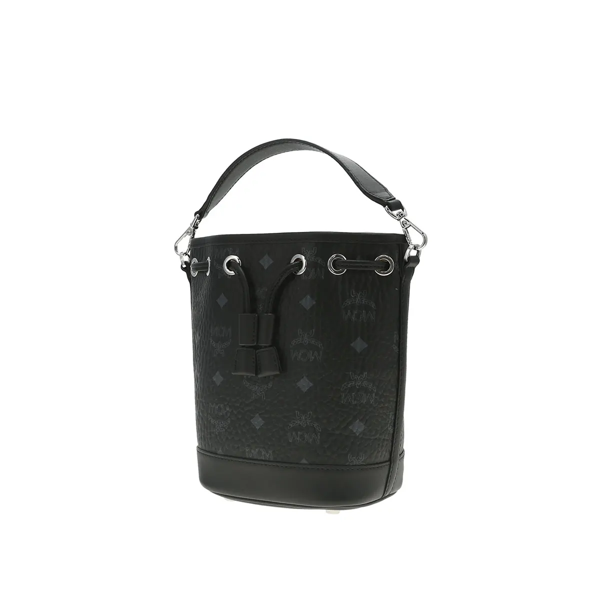 MCM Spring and Summer Dessau Visetos Series Artificial Leather with Cow Leather Mini Ladies Drawstring Bucket Bag