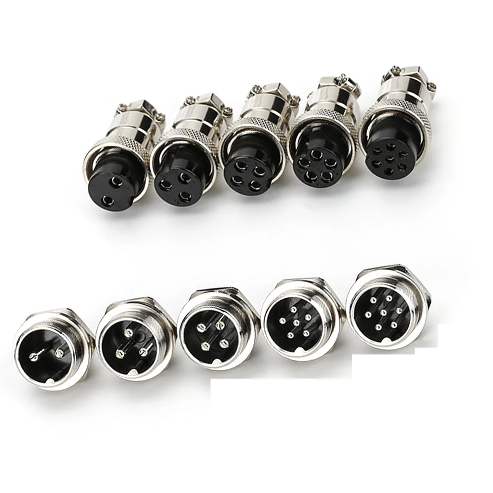 1set16mm GX16 2/3/4/5/6/7/8/9 Pin Male & Female  L70-78 Circular Aviation Socket Plug Wire Panel Connector