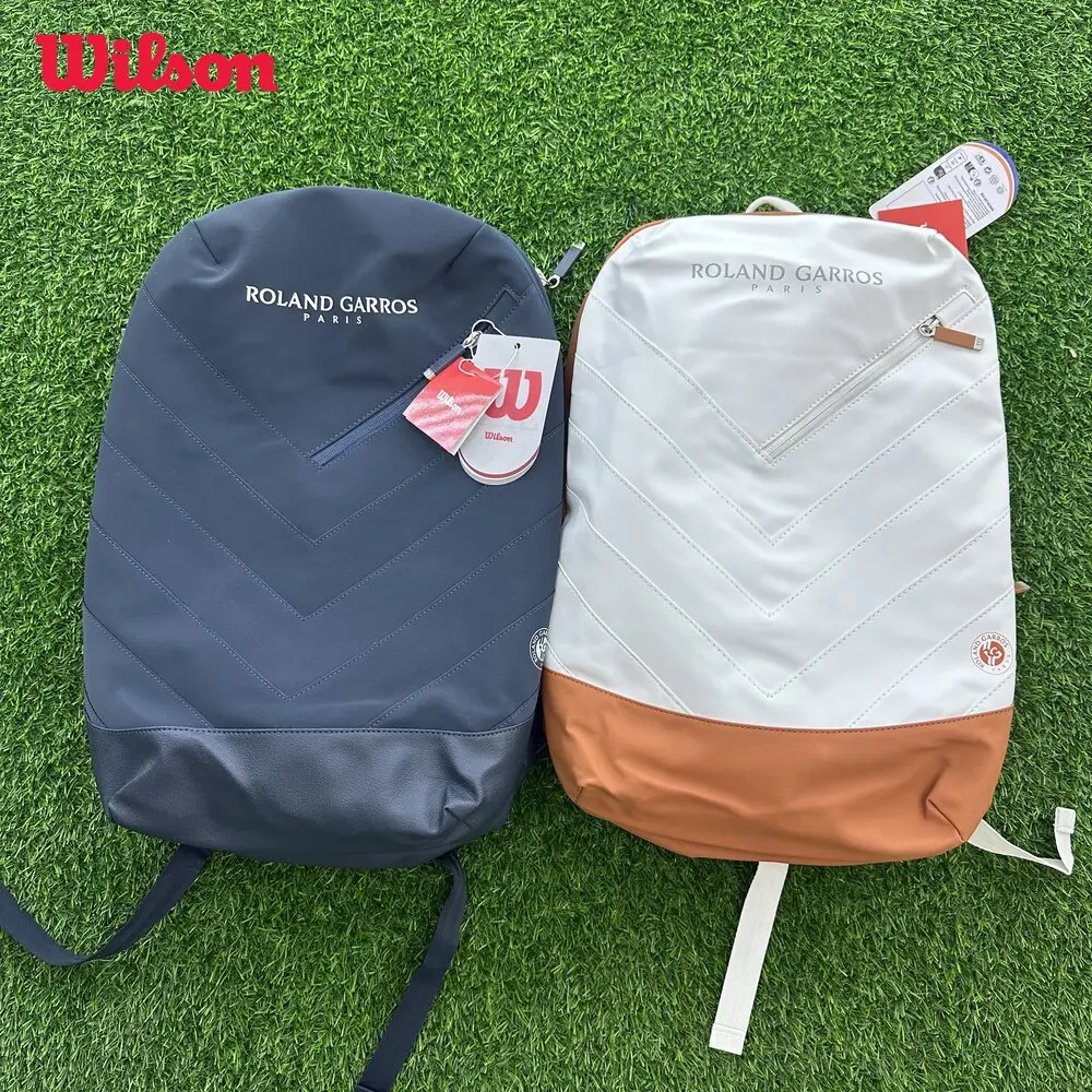 Wilson 2024Design French Open Roland Garros Session Backpack Multifunctional Large Capacity Tennis Bag Separate Shoe Compartment