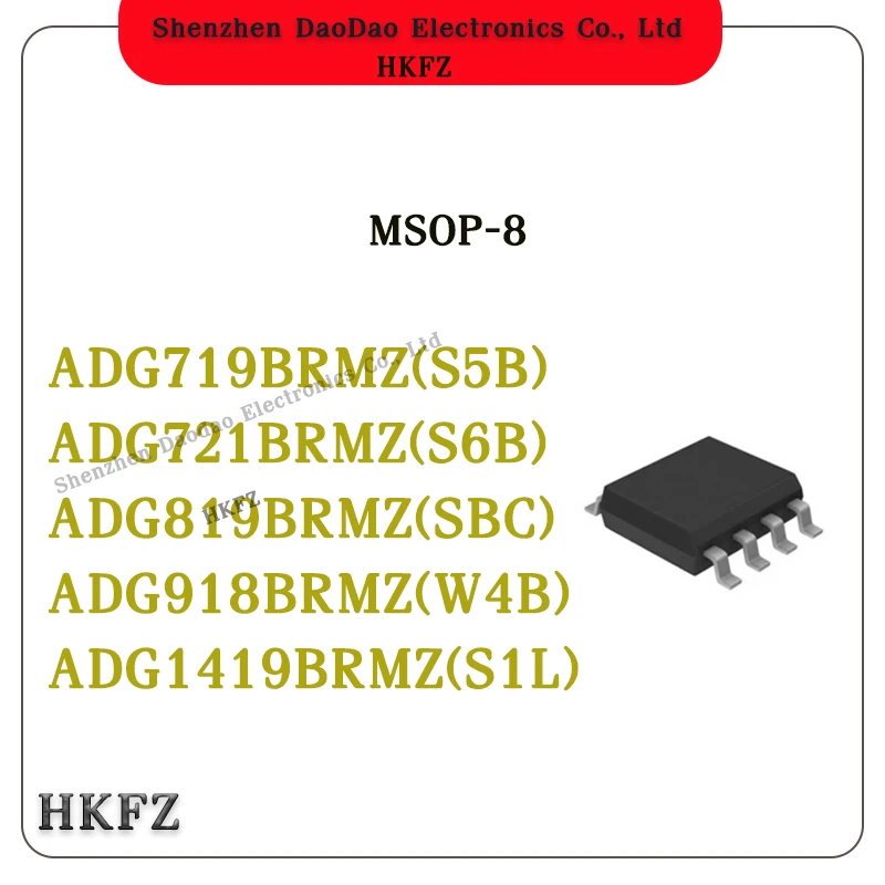 

ADG719BRMZ S5B ADG721BRMZ S6B ADG819BRMZ SBC ADG918BRMZ W4B ADG1419BRMZ S1L REEL7 MSOP-8 Analog Switch Chip IC New Original