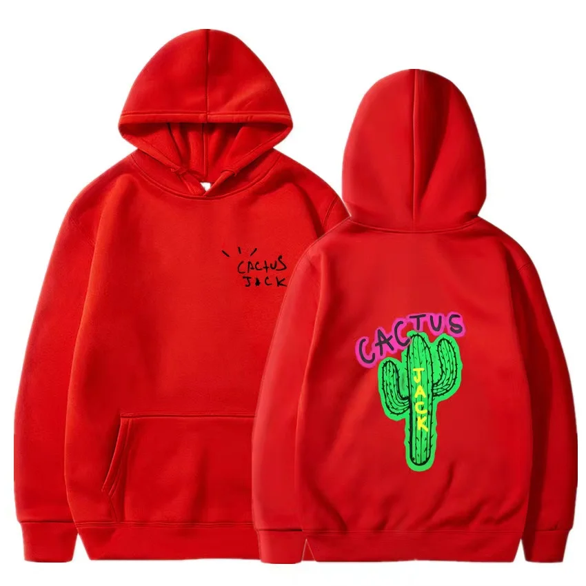 2024 New European and American rapper Travis Scott cactus jack cactus male and female sweatshirt hoodie