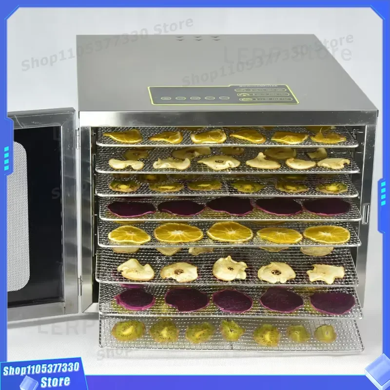 8 Tray Stainless Steel Electric Food Dehydrator for Fruit Vegetable Meat Pet Treats Fast Drying Machine Energy Saving
