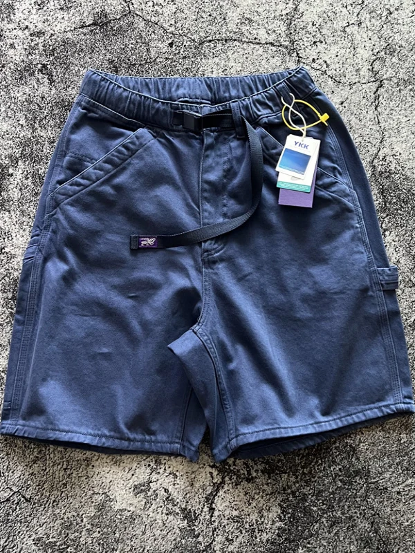 

Мужские брюки свободного покроя из чистого хлопка в американском стиле ретро, прямые брюки с пятью точками, летняя повседневная рабочая одежда, молодежная мода