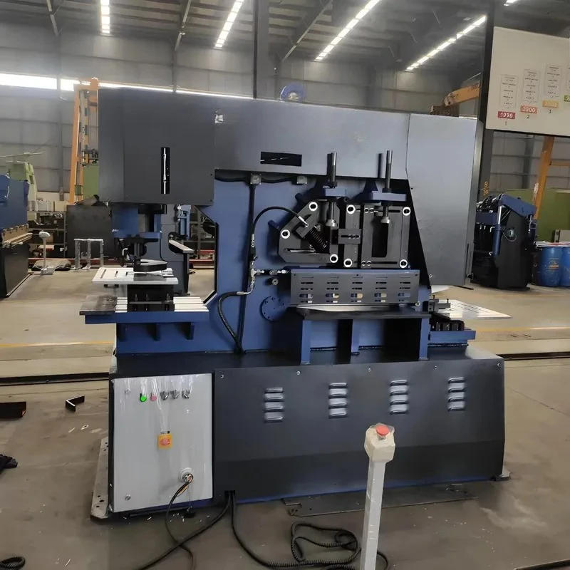 165T Multifunction Hydraulic Ironworker Machine for Punching Shearing Notching and Steel Processing
