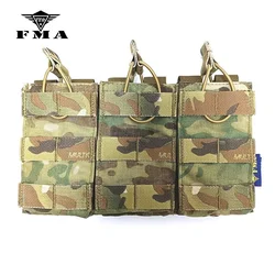 FMA Tactical Pouches Triple Molle 556 Magazine Pouch Tactical MOLLE Vest Trigeminy Storage Bag spedizione gratuita