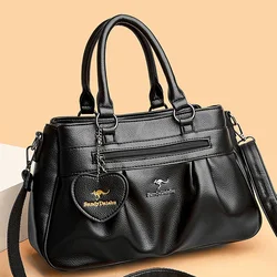 JBTP New 3 Layers High Quality Leather Handbag Purse Luxury Designer Women Large Capacity Shoulder Crossbody Tote Bag Trend Sac