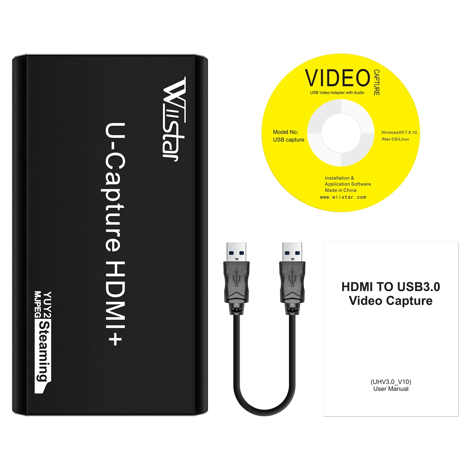 USB3.0 HDMI Video Capture Card 1080P@60Hz HDMI Loopout 4K30Hz Game Recording Live Streaming USB3.0 Video Grabber for PS4 Camera