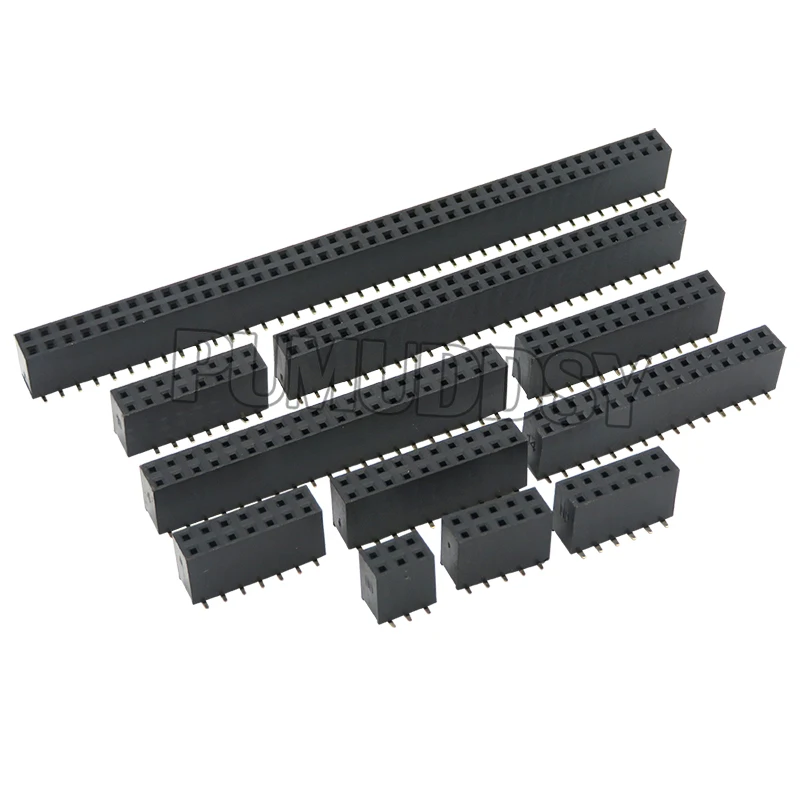SMT 2.54mm Double Row Female Breakaway PCB Board Pin Header Socket Connector Pinheader 2 * 2/3/4/6/10/12/16/20/40Pin For Arduino