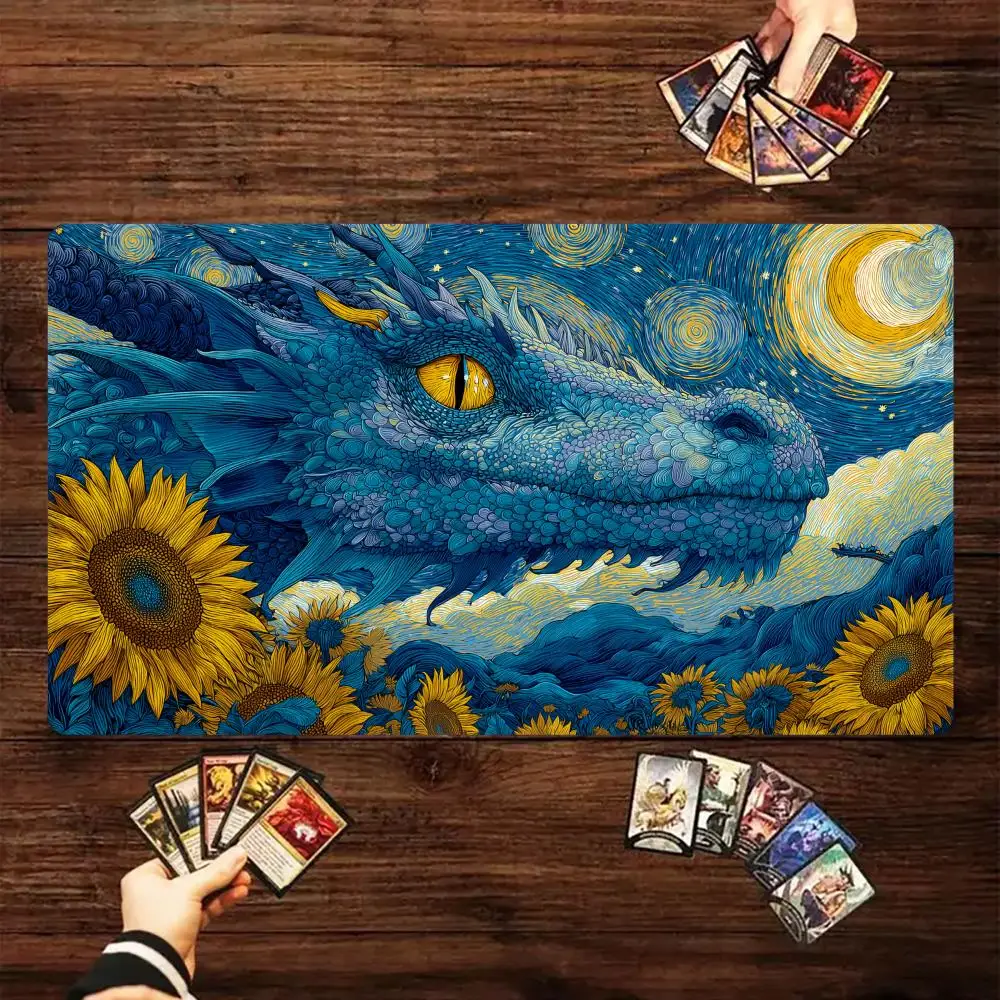 

Яркий фантазийный дизайн дракона MTG Playmat Magic Card Battle Mat 35X60CM игровые коврики для сбора Tapete Magic mtg коврик для карт