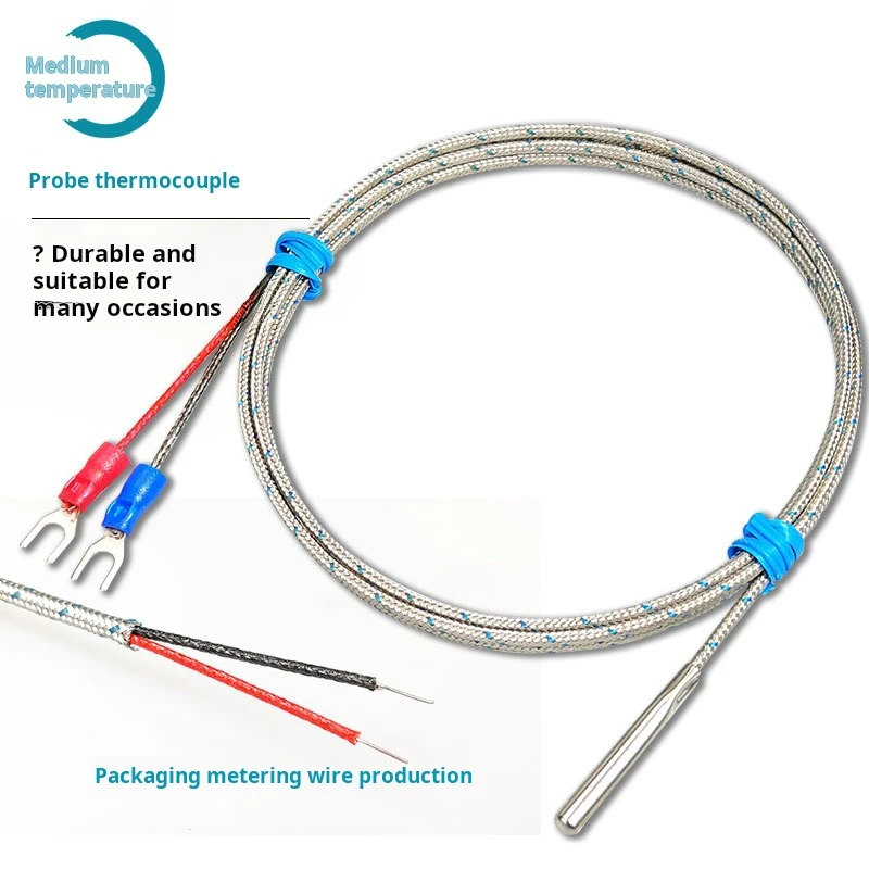 Probe thermocouple K type electrothermal dioptric rod temperature probe EJT pin wire Pt100 temperature sensor