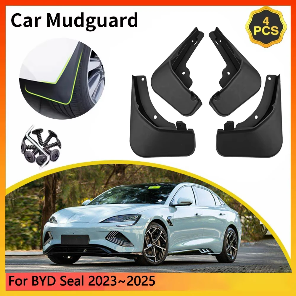 

For BYD Seal 2023~2025 2024 4-door sedan Mid-size Car Mudguards Mudflap Mudguard Splash Guards Mud Flaps Fender Accessories Auto