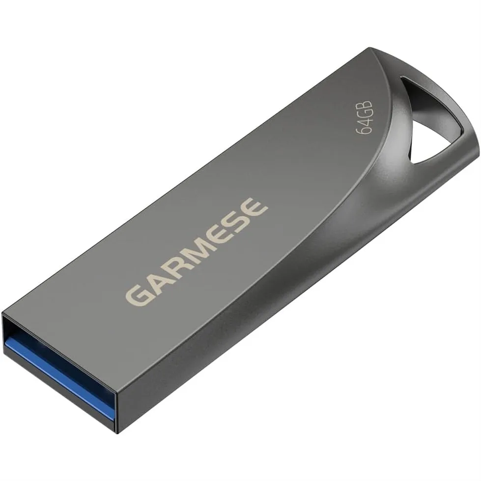 

64GB USB 3.0 Flash Drive, Slim Metal Thumb Drive with Keychain Hole for PC, Laptop, Car & Travel Data Storage