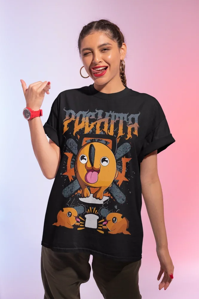 Pochita Chainsaw Man T-Shirt Denji Anime Manga Shirt Unisex Soft Tee All Sizes