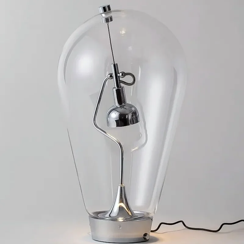 Nordic Glass Desk Lamp Modern Minimalist Bedside Light Creative Study Reading Lamp Luxury Hotel Decor Simple Living Room