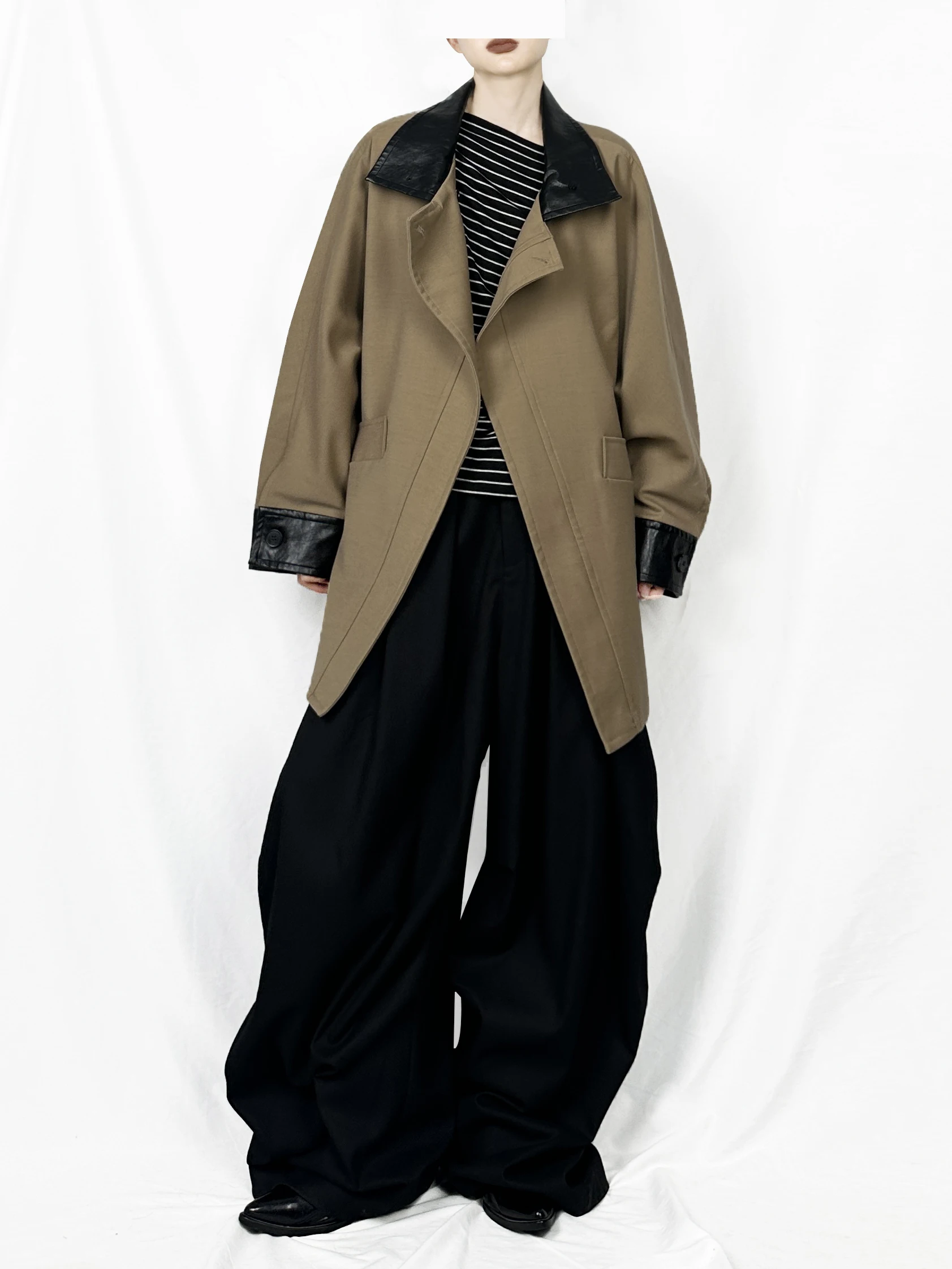 

Женская короткая куртка Barn Faion Color Blo Design с отложным воротником и асимметричным кроем, весна-осень