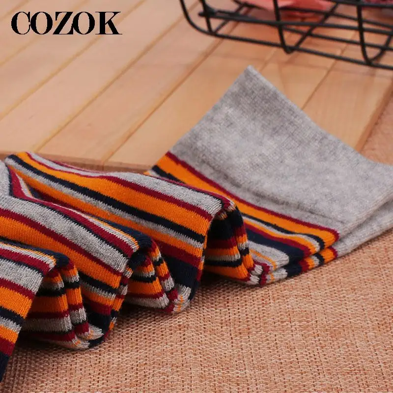 5 пар дополнительных размеров 46,47,48 мужские длинные носки, теплые толстые зимние мужские носки, повседневные деловые полосатые большие носки для экипажа