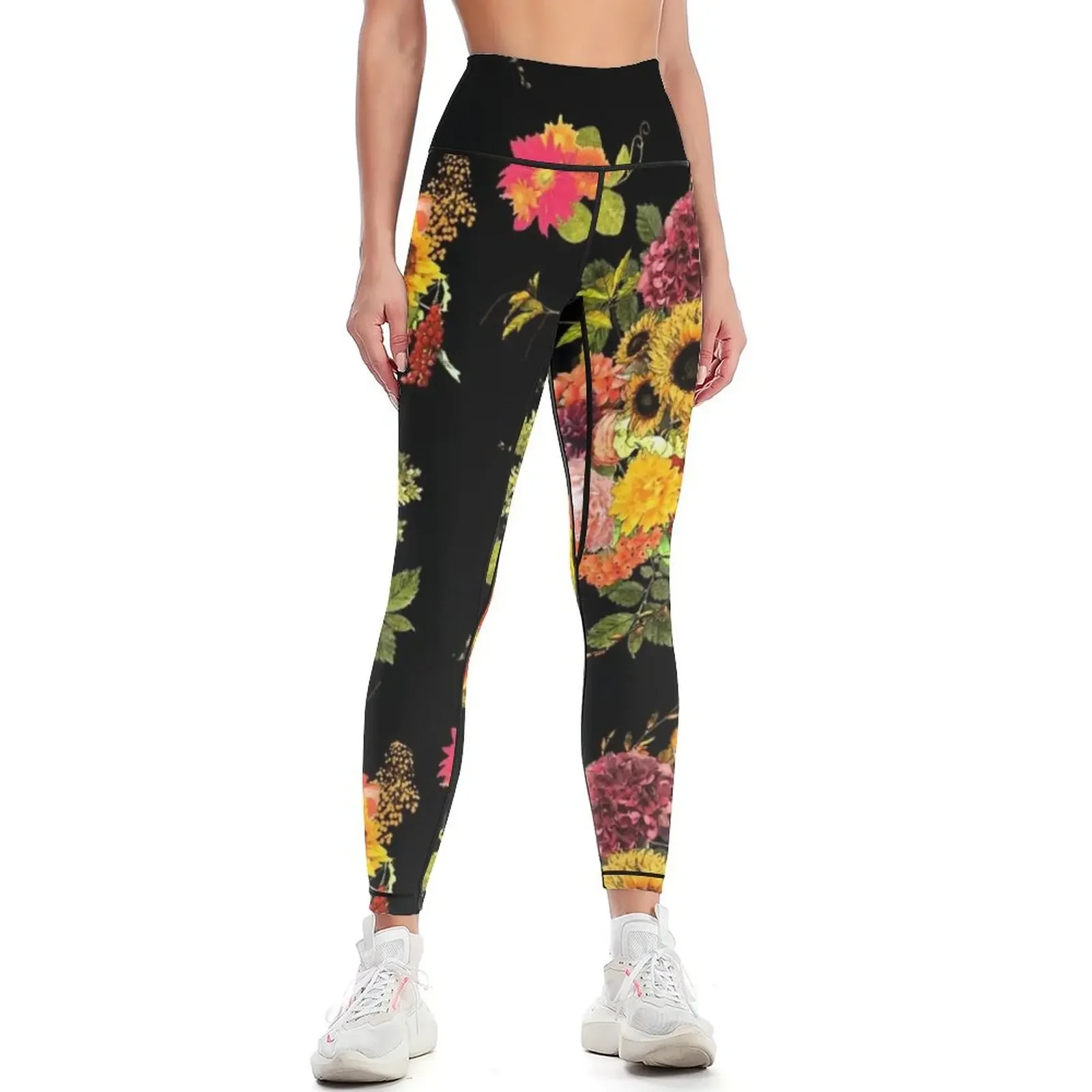 

August Garden Floral Leggings sports shirts gym active wear Womens Leggings