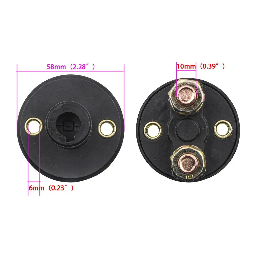 Removable Keys Power Isolator Car Accessories Cut Off Kill Switch For Truck Boat Marine ATV Car Battery Disconnect Switch