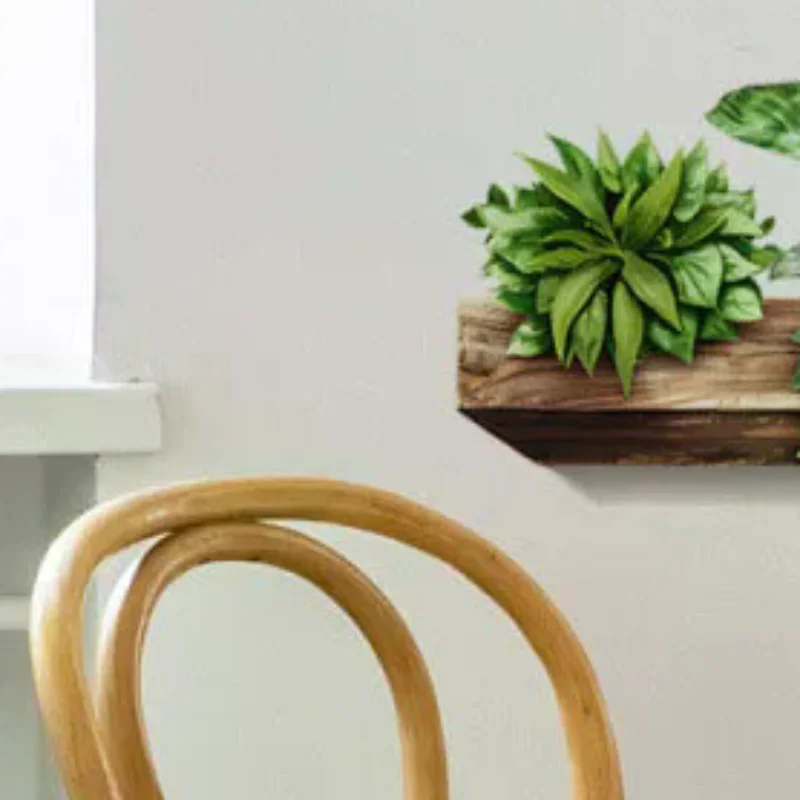 Creative Wall Stickers Potted Plant Decals Self-adhesive Removable Wall Mural DIY Wall Art Home Decoration Accessories