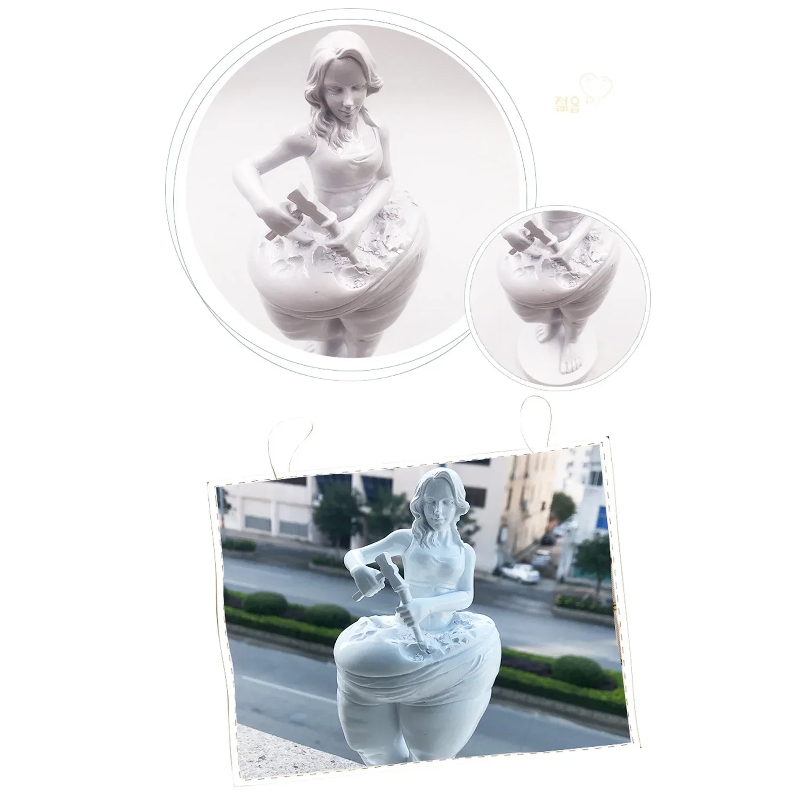 Slimming Goddess Sculpture weight loss Self-motivation Yoga Gym Ornaments Resin Crafts Home Decor Crafts Fat Woman Gift