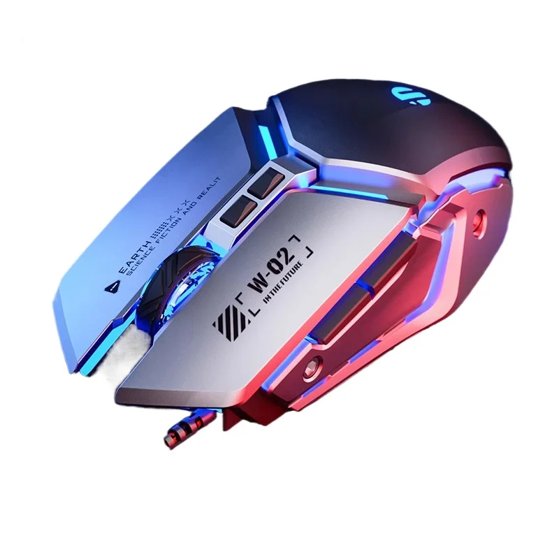 

Wired mouse e-sports macro notebook game desktop usb home silent silent metal machinery universal