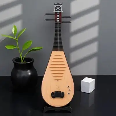 

1pc Pipa Ornaments Prop Lute Instrument Decor Chinese Style Photo Props Vintage Music Model Ancient Theme Baby Growth Memorials