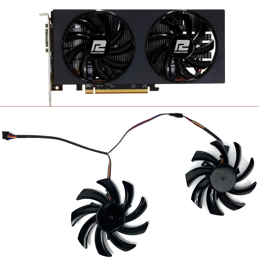 

Cooling For POWERCOLOR RX 5700 XT 6500XT 6600 6600XT 5700XT 6700 6700XT Fighter Competitive versiGraphics Card Replacement Fan