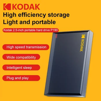 【新品未使用】KODAK Portable HDD P190 2TB KODAK Portable HDD 1TB External Hard Disk Drive 5Gbps High Speed